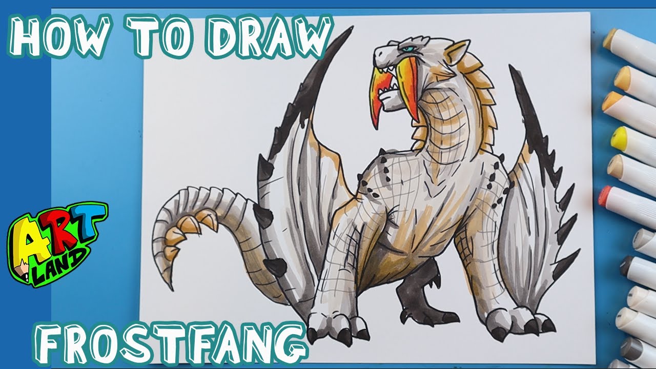 How to Draw FROSTFANG from MONSTER HUNTER!!!
