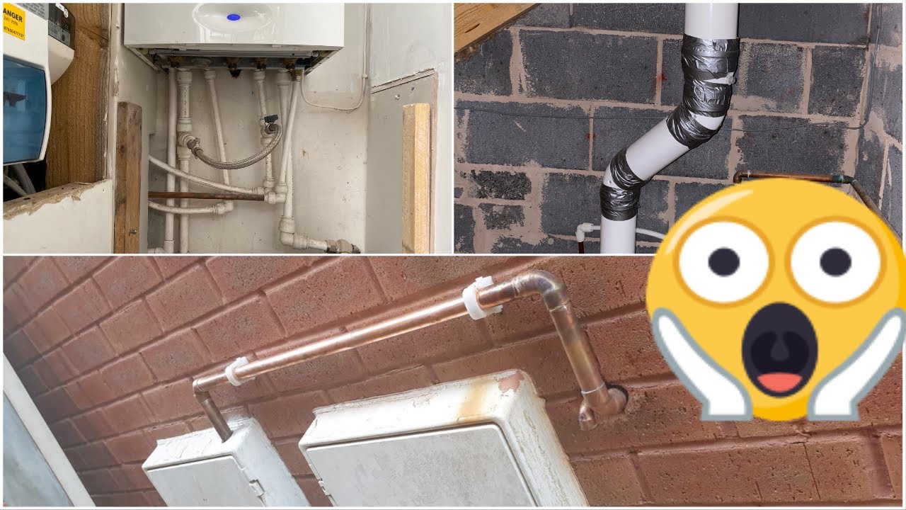 Badly Installed Gas Boiler - Leeds Plumber