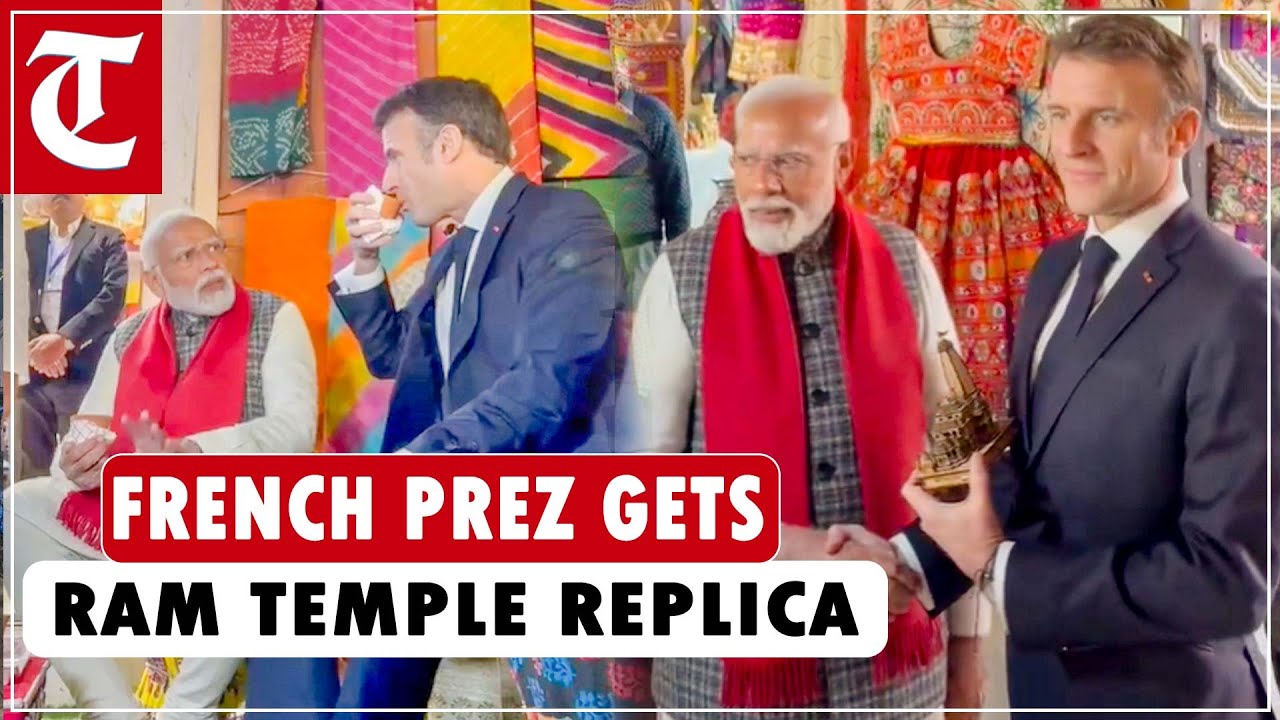PM Modi gifts replica of Ayodhya's Ram temple to French President Macron