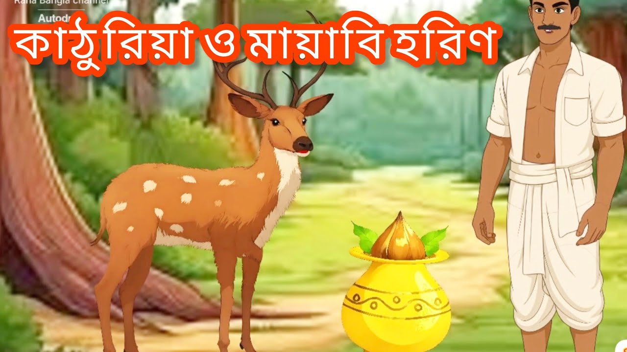 কাঠুরিয়া ও মায়াবি হরিণ। বাংলা কার্টুন, Bangla Moral Cartoon Story. Bangla Cartoon,Mayabi Horine