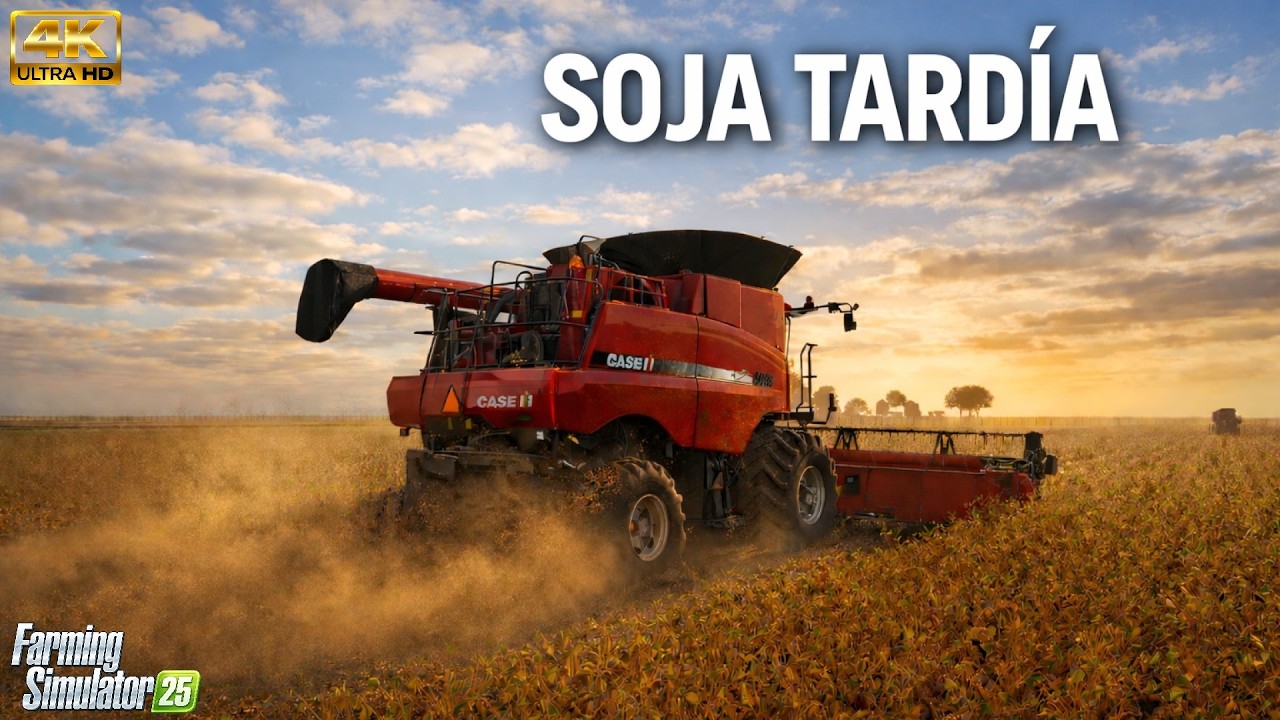 Arrancamos la COSECHA de SOJA TARDÍA | Un susto al vender la tolva | FS25 Reshade Gameplay