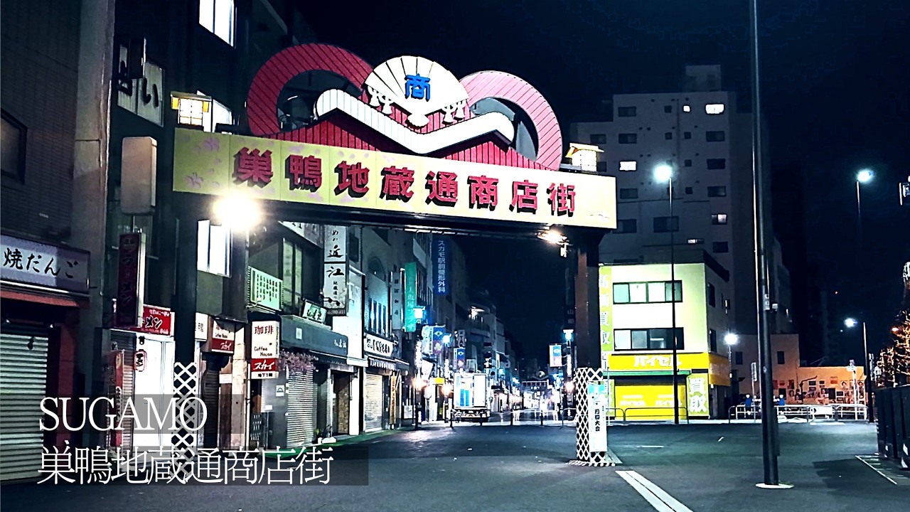 Late Night Walk at Sugamo Jizo-dori Shopping Street / Tokyo