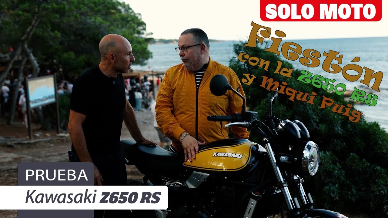 De fiesta con la Kawasaki Z650 RS y con Miqui Puig
