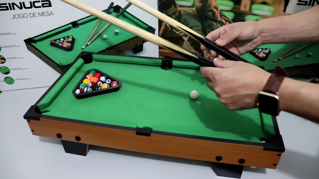 Mini Mesa De Sinuca Bilhar Snooker Port&aacute;til Tacos Bola 64 Cm