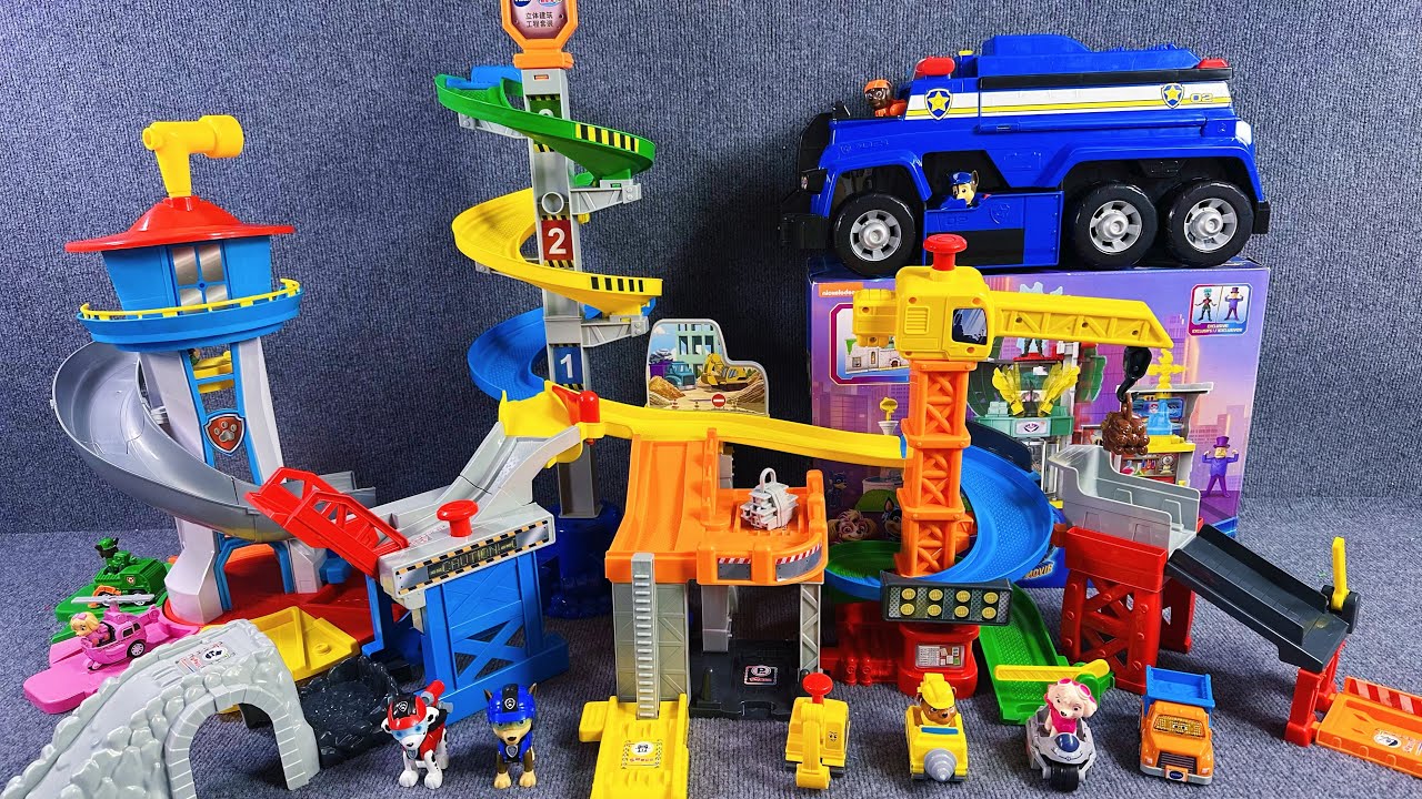 14 Minutes Satisfying with Unboxing | Engineering track vehicle and Paw Patrol set ASMR Review Toys