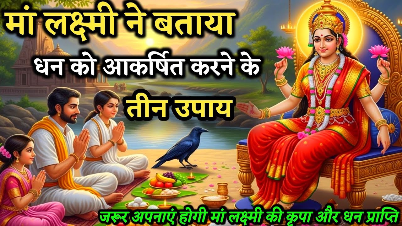 मां लक्ष्मी ने बताया धन को आकर्षित करने के 3 उपाय| जरूर अपनाएं | लक्ष्मी कथा |Laxmi katha #laxmi 