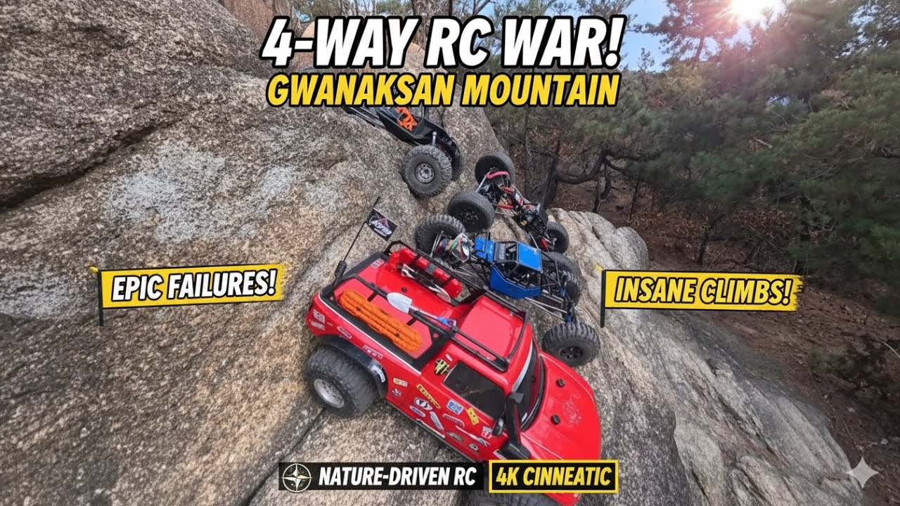 [4K] ☀️ Gwanaksan Morning Expedition | Capra, TRX-4, MOA Team-up & Crazy Tree Climbing!