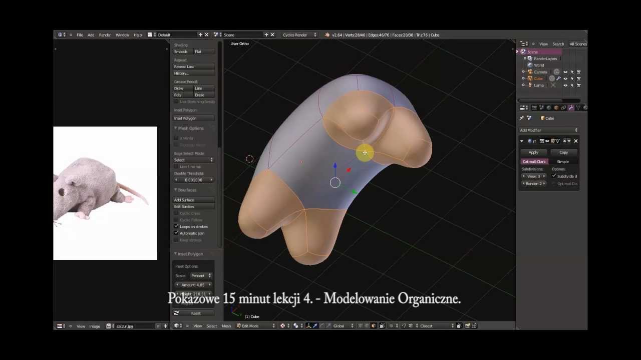 Kurs Video Blender 2.6 - Modelowanie Organiczne DEMO | market-wiedzy.pl