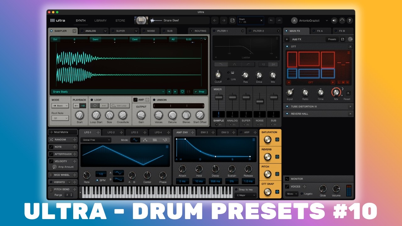 ULTRA Synth &mdash; Drum Presets (Sound Demo Series #10)