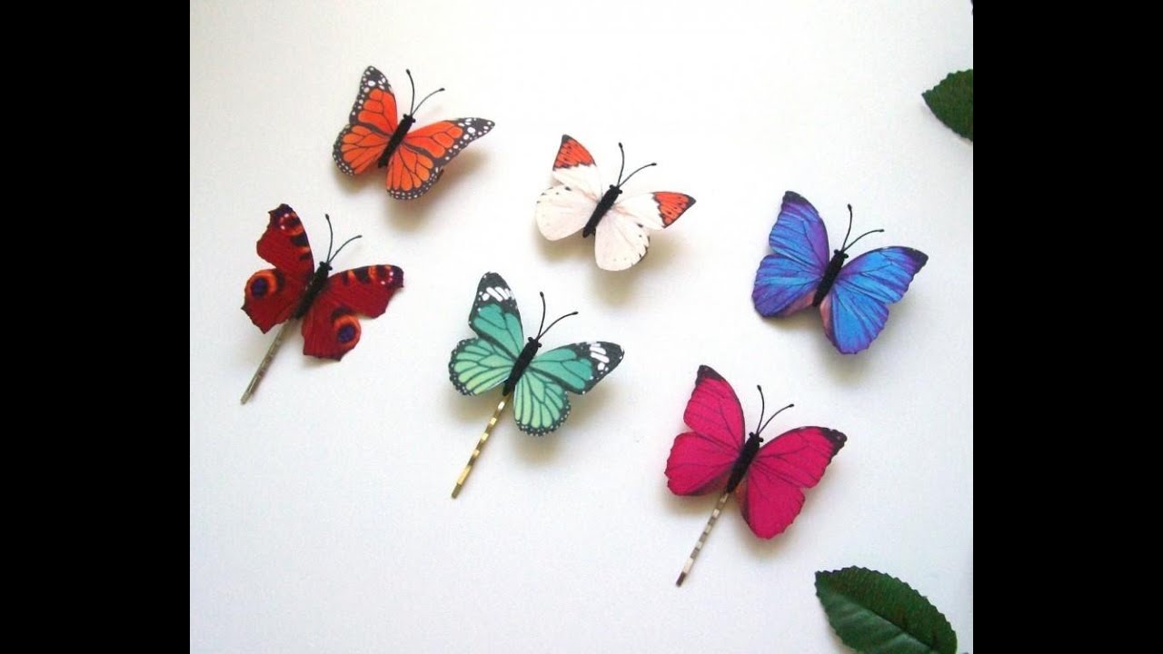 BUTTERFLY HAIR PIN-DIY easy to make - Easy DIY Tutorial  مقبط الشعر بشكل فراشة-سهل الصنع-أعمال يدوية