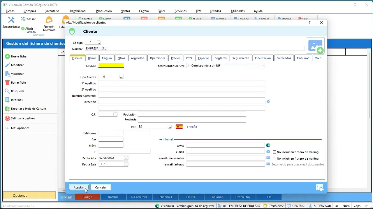 Facturación de Mantenimientos y servicios recurrentes en Visionwin