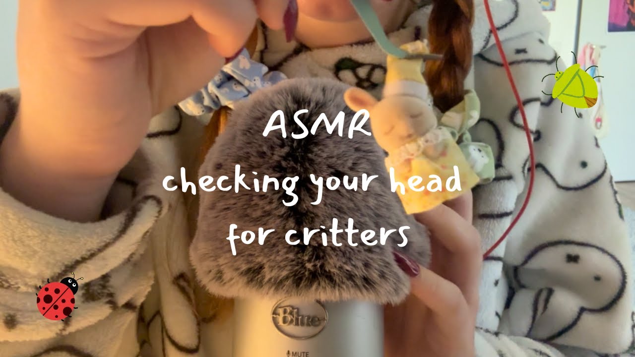 ASMR checking your itchy head 💆‍♀️ scalp massage and bug searching 🐛 with whispering 🎧