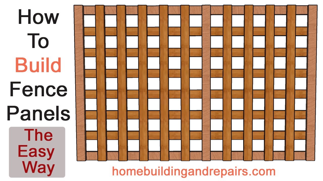 How To Build Heavy Duty Lattice Fence Panels - Includes Template Plans For Production Carpenters