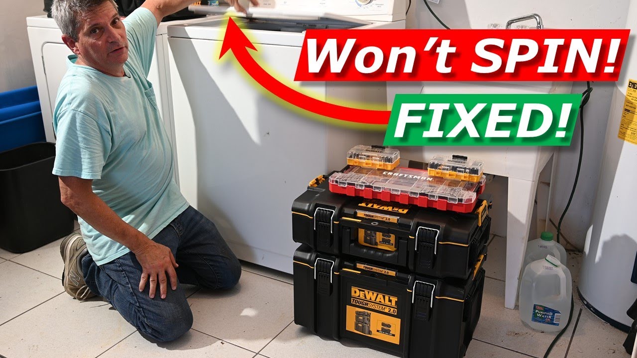 Washing Machine Wont Spin/Agitate DIY Fix: Fills With Water