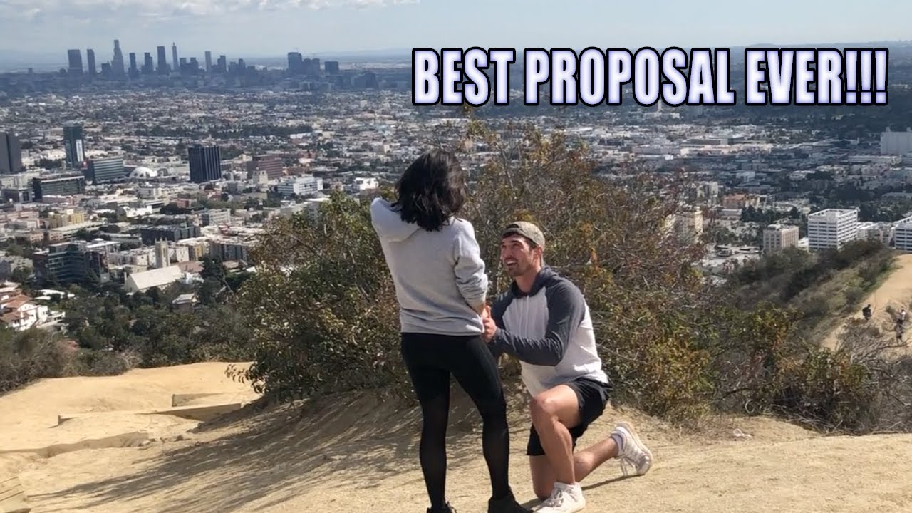 BEST PROPOSAL EVER... RAN UP A MOUNTAIN TO SURPRISE HER!!!