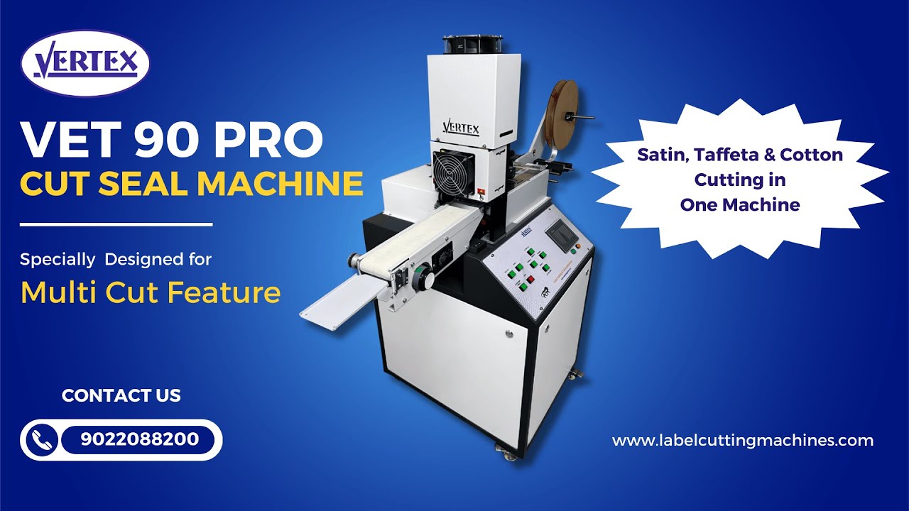 Ultrasonic Garment Label Cutting Machine | VET 90 PRO Cut Seal Machine #vertexedgetech #industrial