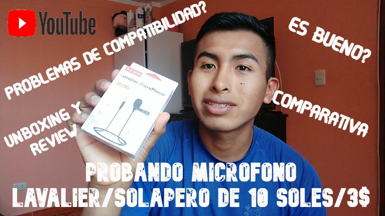 UNBOXING Y REVIEW DE MICROFONO  SOLAPERO/LAVALIER  DE 10 SOLES l Comparativa y lo que debes de saber