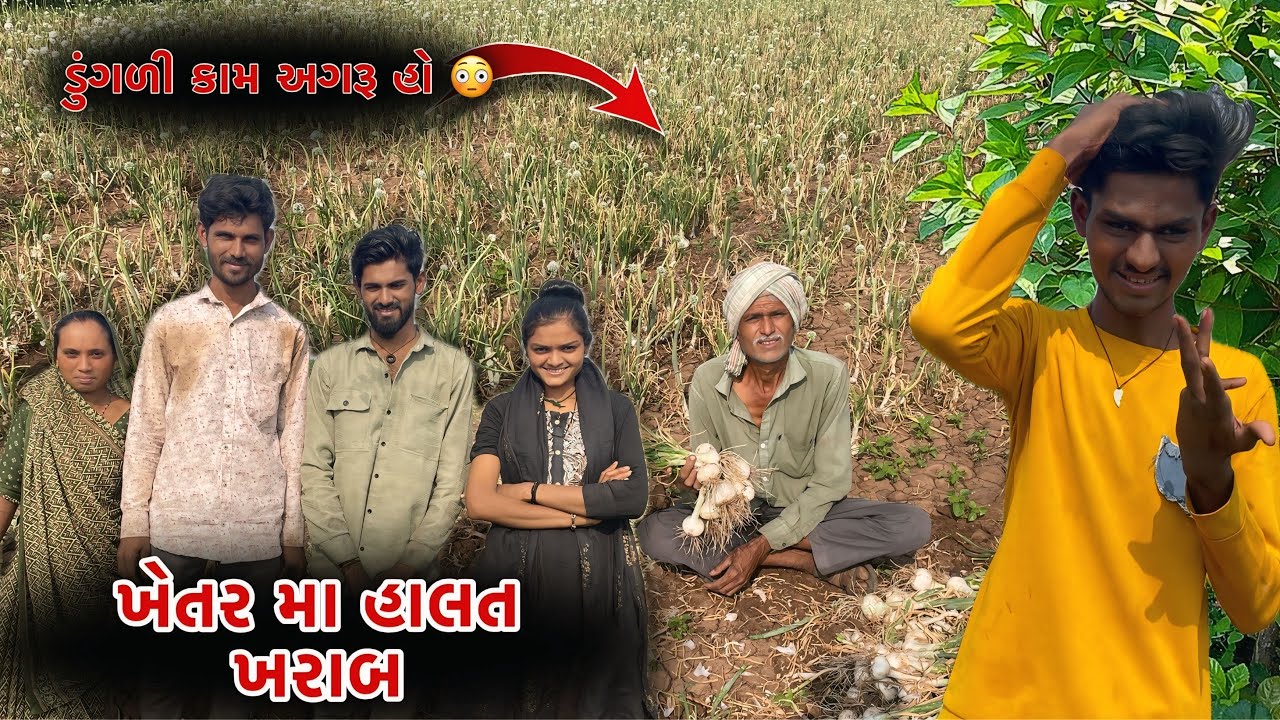 ડુંગળી કામ અગરૂ હો 😳 | Onions Work Of Village | Family Vlogs | Farming Lifestyle Vlogs | 