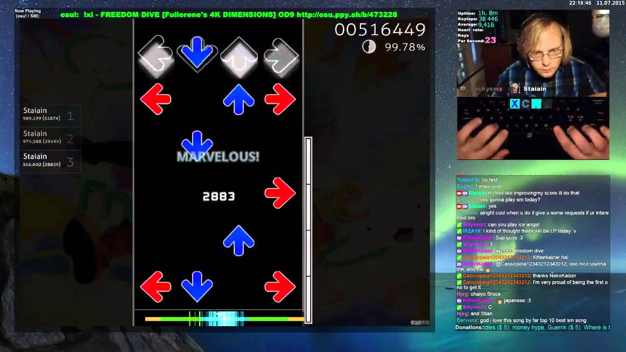 osu!mania: FREEDOM DiVE [Fullerene's 4K DIMENSIONS] - S 99.78% FC