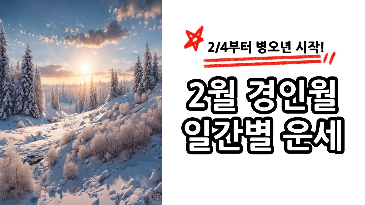 2월 경인월 운세 총정리 | 일간별 나에게 일어날 일 