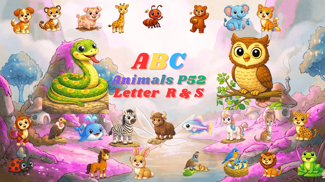 ABC Zoo Animals P53 Letter O to S | Nursery Rhyme for Kids | Kid TV 365
