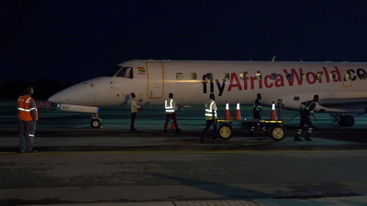 Evangelist Daniel Kolenda's flight arrives in Kumasi
