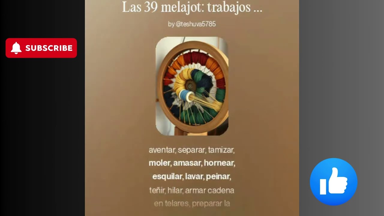 Las 39 melajot de Shabat 2 trabajos prohibidos Cancion Judaismo hebrew song