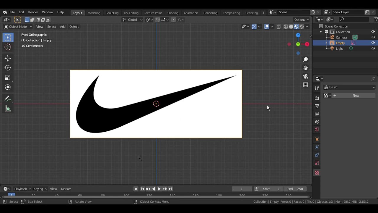 اصنع شعار logo 3D blender bi daridja