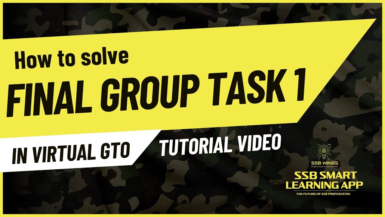 Final Group Task- 1 (FGT) Solution Tutorial in SSB Smart Learning App | SSB Interview
