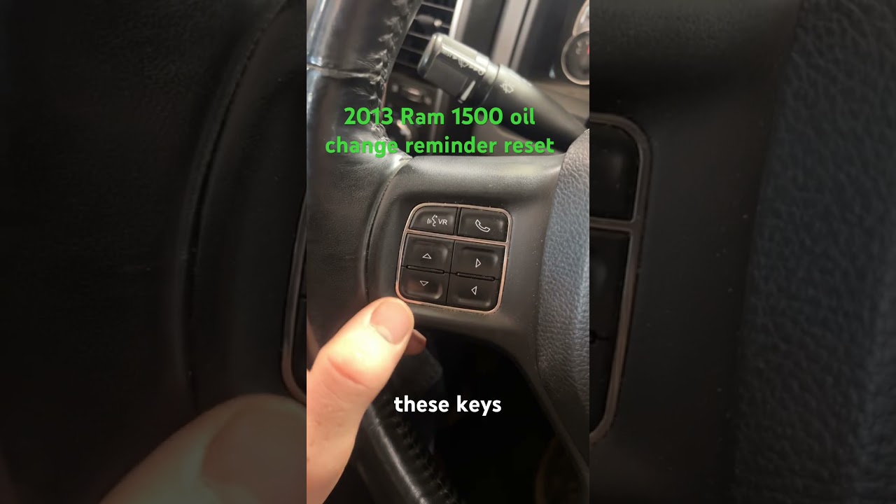2013 Ram 1500 oil change reminder reset #fyp #ram #oilchange #viral