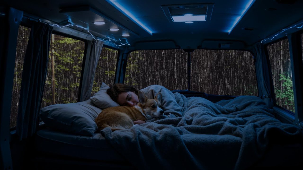 Relaxing Rain Sounds & Thunder on Cozy Car 🌧️ Deep Sleep ASMR for Calm Mind, Anxiety & Stress Relief