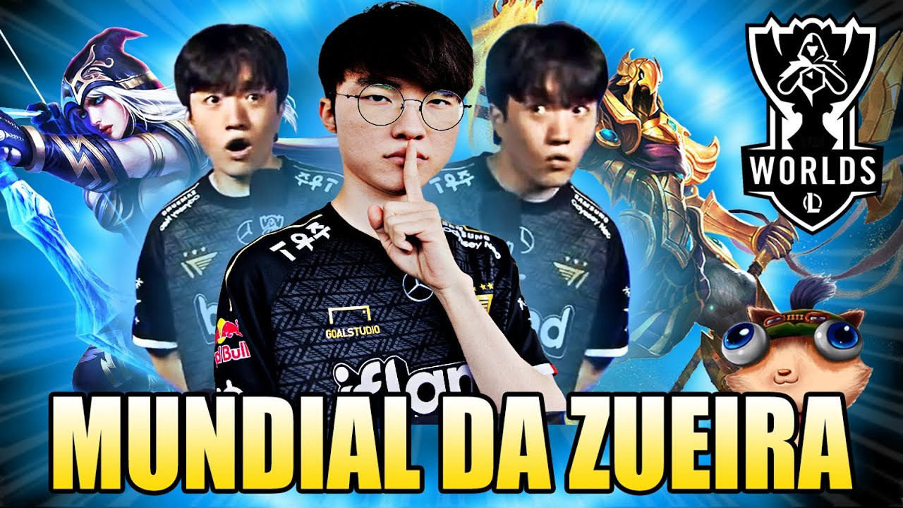 o MOTIVO pra NUNCA MAIS PROVOCAREM o FAKER  - MUNDIAL DA ZUEIRA | Worlds 2023