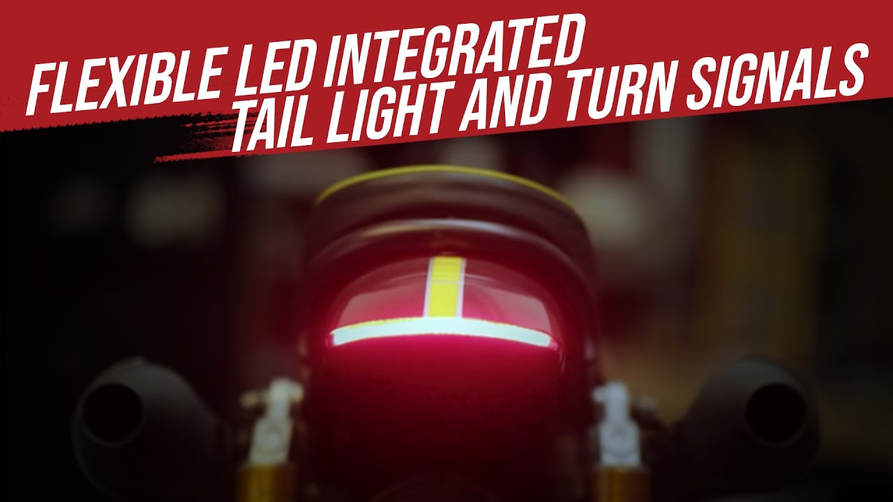 Flexible LED Integrated Tail Light / Turn Signal Indicators for Custom Motorcycles