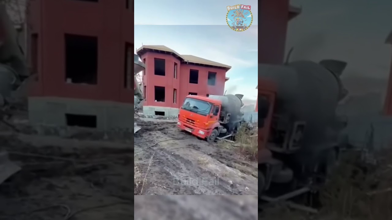 Dangerous jobsite moments caught on camera #BuildFail #funny #construction