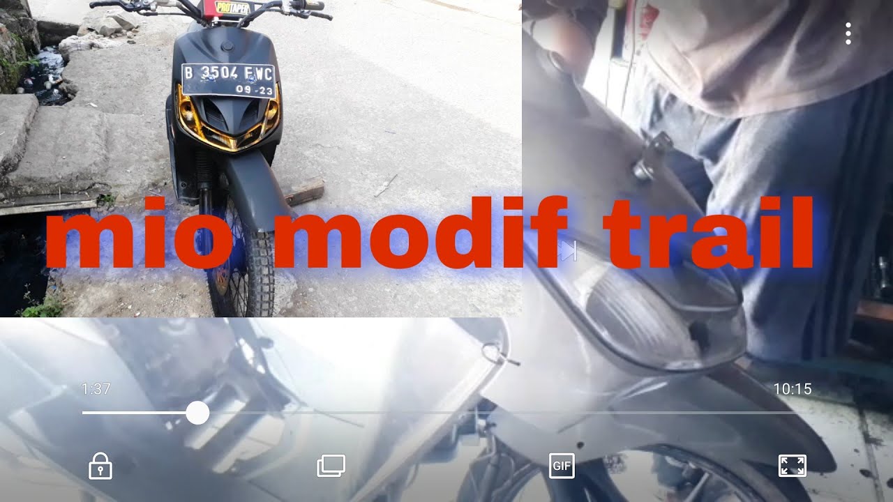 Modifikasi motor #,,, motor mio modif trail