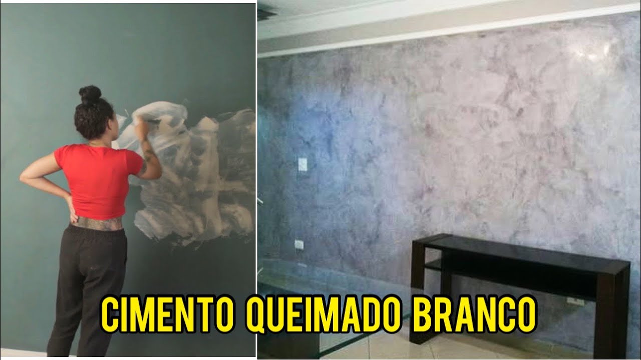 Cimento queimado branco, sobre parede escura