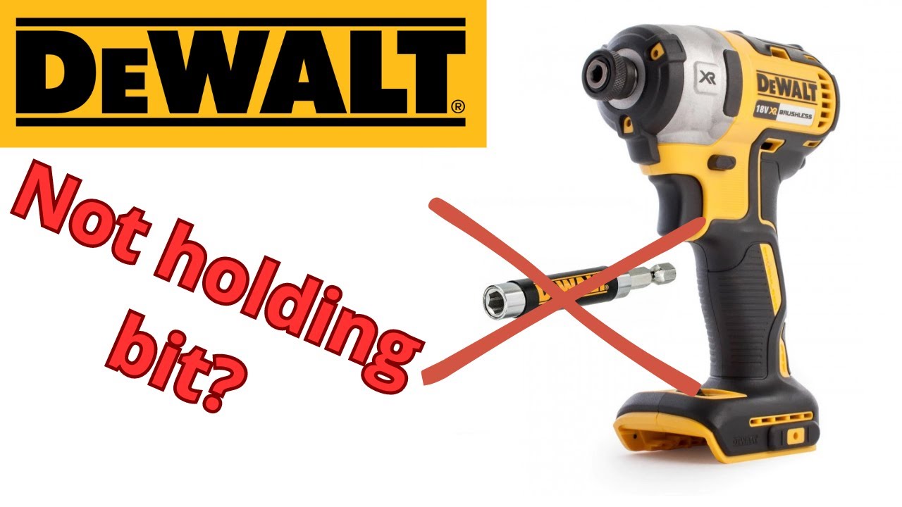 Falling, loose impact driver bit - DeWalt driver bit not locking DCF887