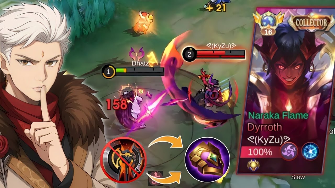 BEST FIRST ITEM BUILD TO COUNTER DYRROTH SUSTAIN EARLY GAME - MLBB