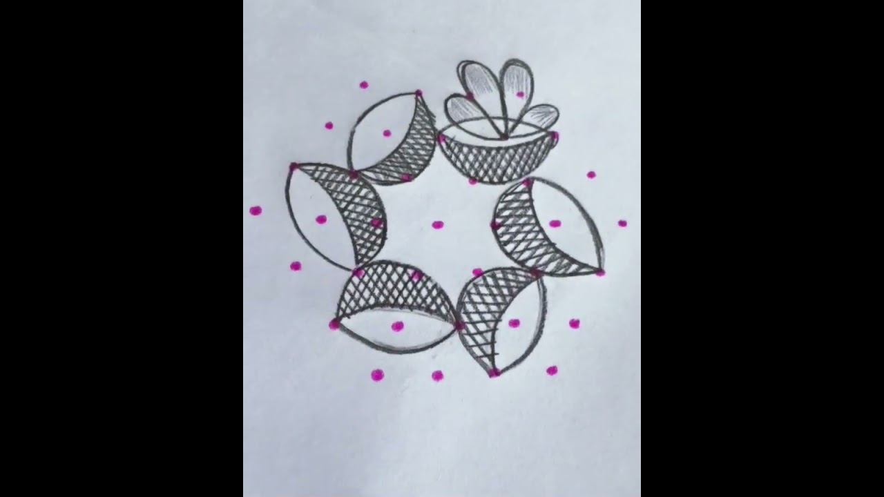 #7புள்ளியில் அழகான ரங்கோலி கோலம் #simpledot rangoli#kuttykolam#கோலம்#@தமிழச்சிரங்கோலிArt