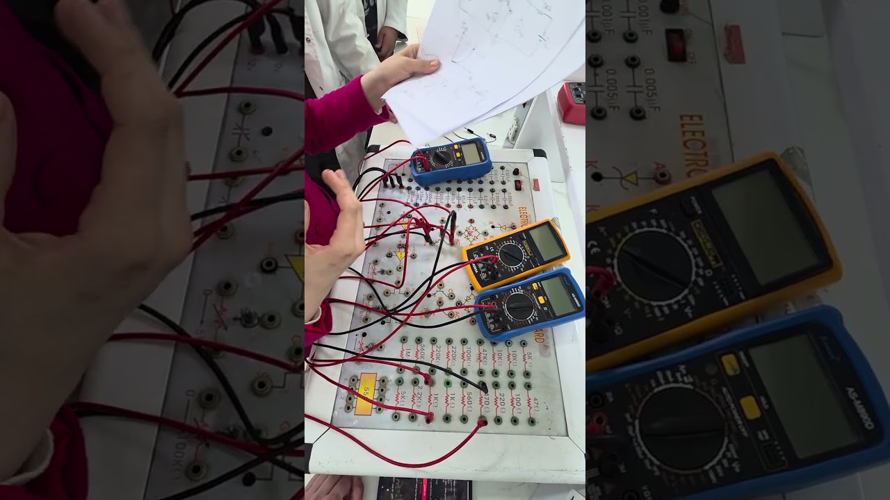 تجربة common emitter الجزء الثاني(output ) جامعة الإسراء 