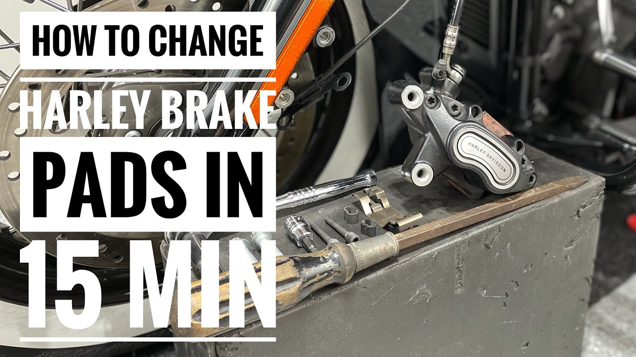 How to change Harley brake pads in 15 minutes / Motorcycle brake pads replacement / Brake pad change