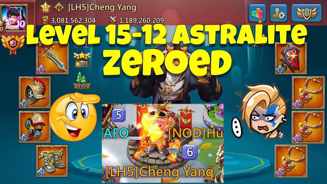 Lords Mobile - Level 15 astralite rally leader zeroed! Very hard target, but not impossible