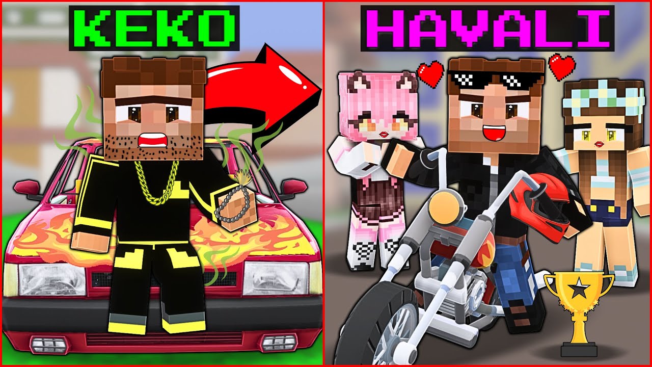 KEKOLUKTAN, MOTORCULUĞA DOĞRU ALİ'NİN HAYATI! 😂 -Minecraft