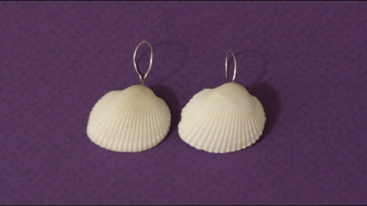 Create earring with shell - easy craft jewelry - craft with shell - DIY with shell