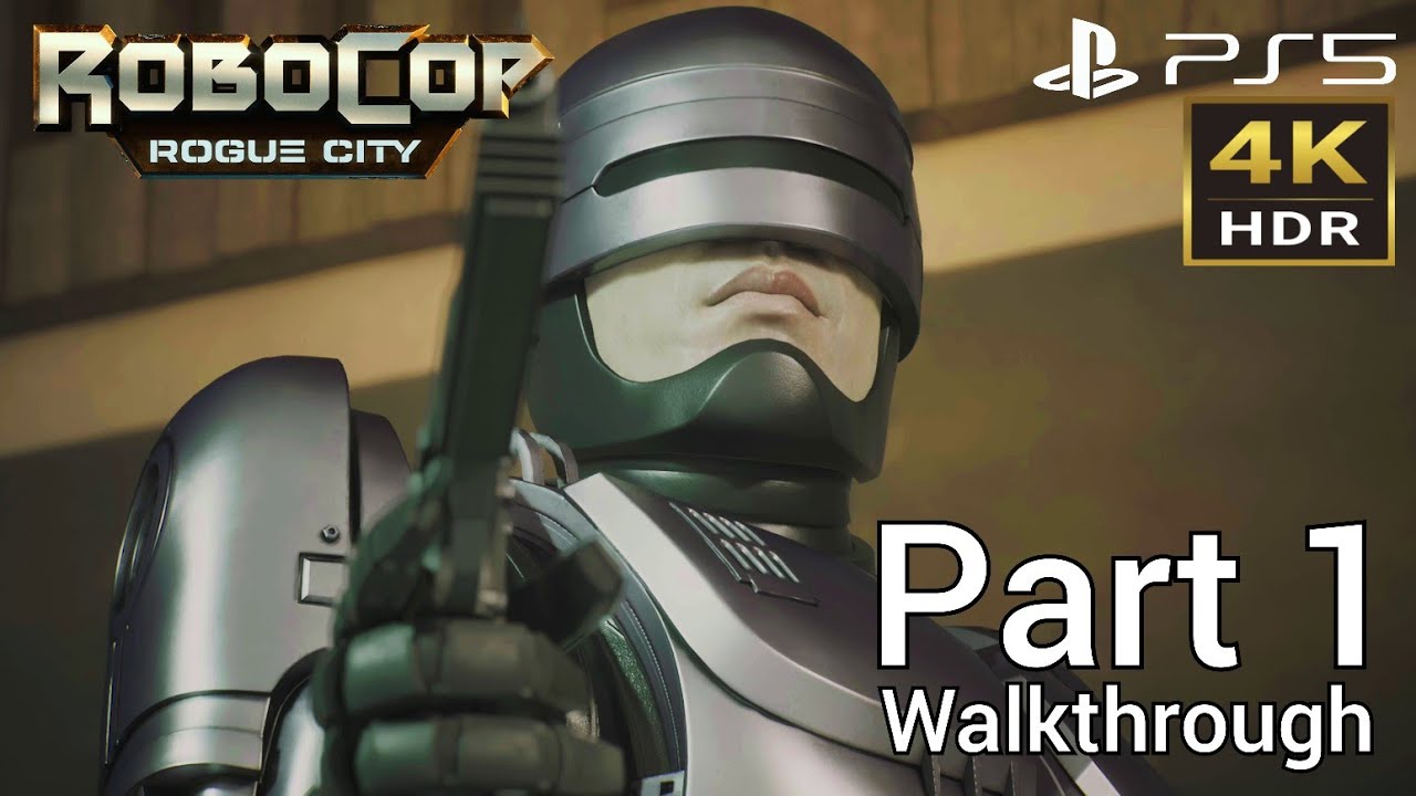 [Walkthrough Part 1] RoboCop: Rogue City (PS5) 4K HDR