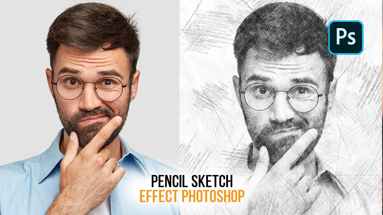 Sketch Pencil Effect photoshop| how to change photo into skecth in photoshop Free psd file