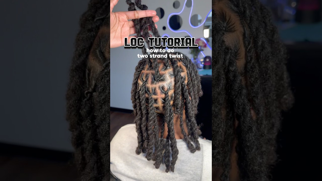 How to do two strand twist on locs #twostrandtwistlocs #locstyles