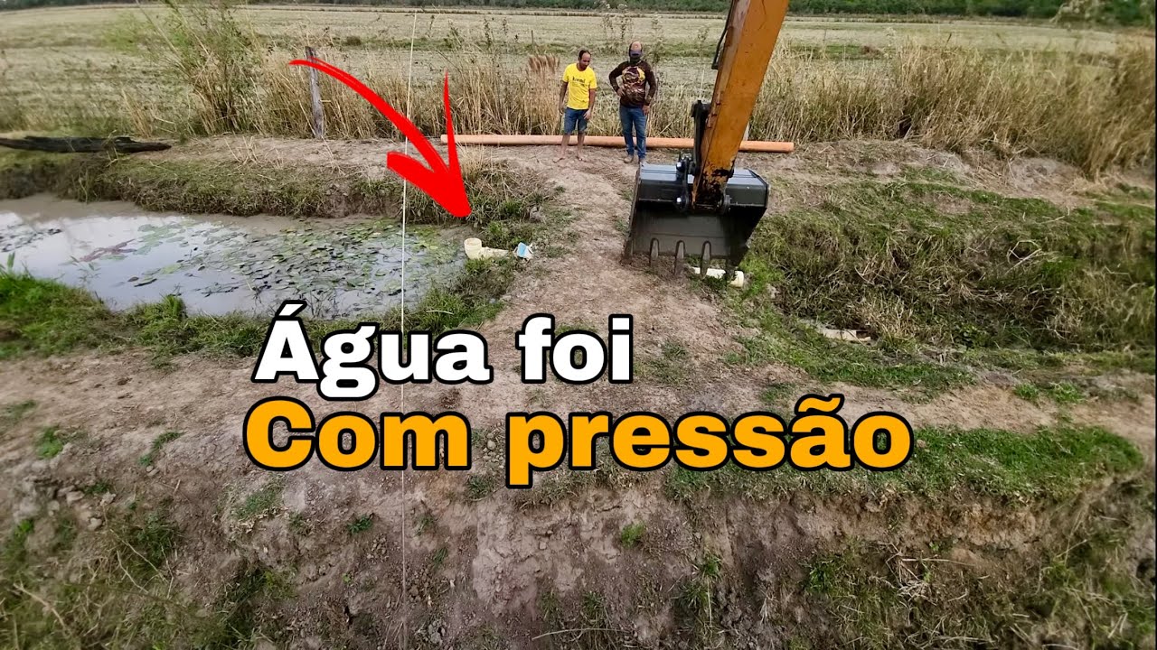 ESTOURANDO CONTENÇÃO NO MEIO DA VALETA 💥 foi água em / escavadeira hidráulica 