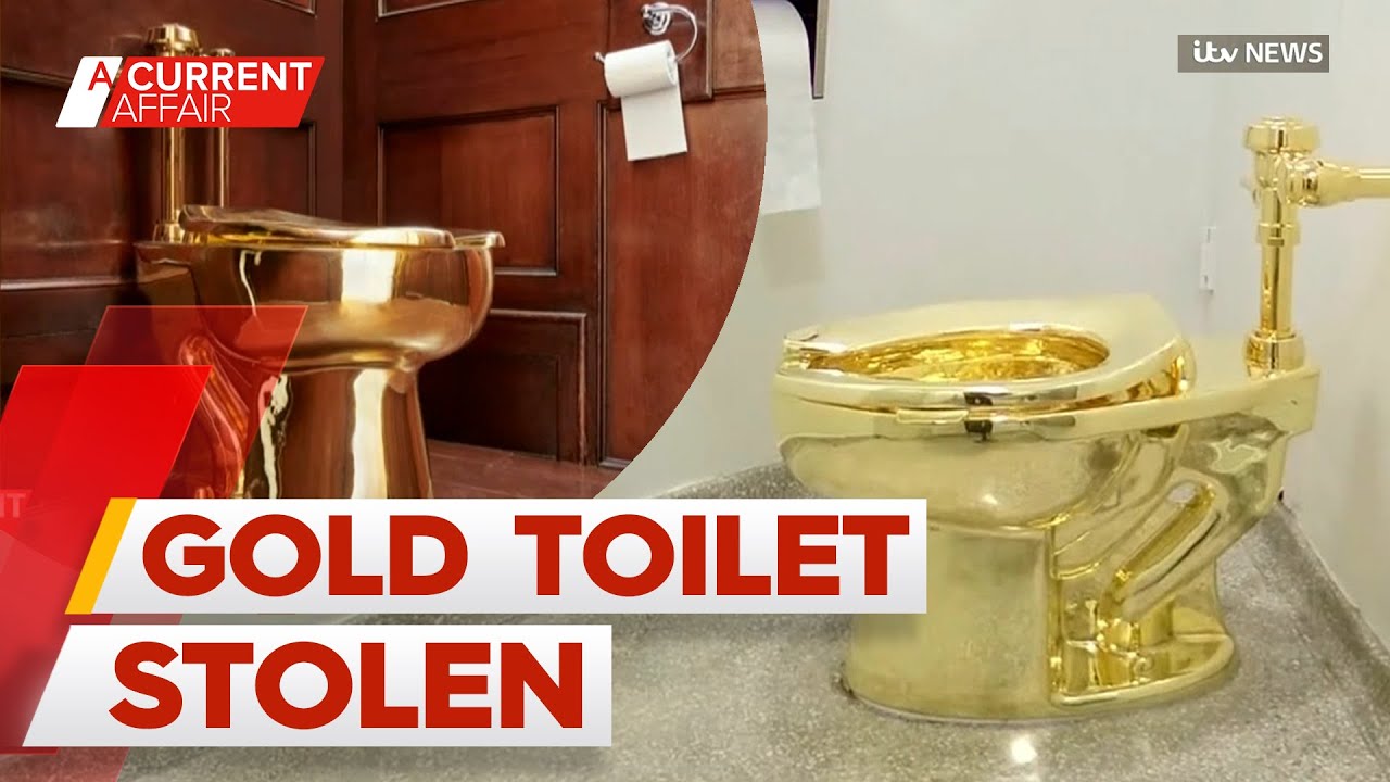 $6 million golden toilet stolen from UK palace | A Current Affair
