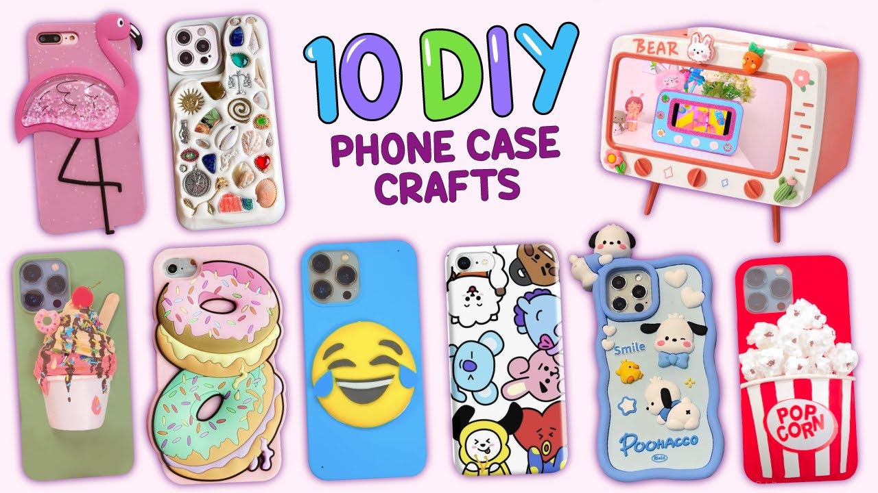 10 DIY PHONE CASE and PHONE HOLDER IDEAS - Phone Case Life Hacks